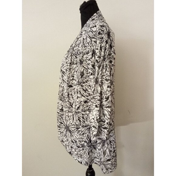 SAG Harbor Black White Faux Layered Blouse & Tank Size Small - Picture 4 of 7